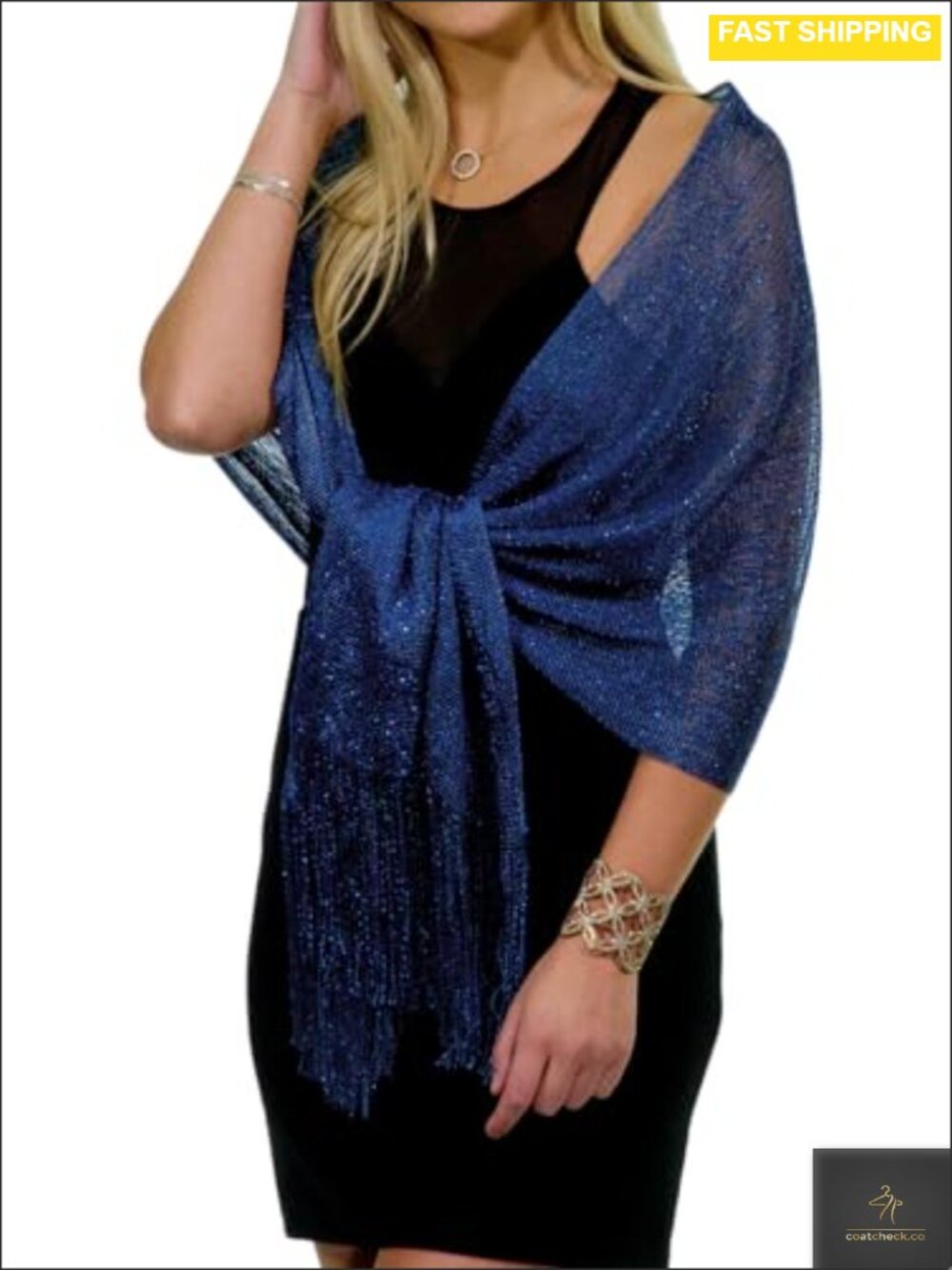Metallic Glitter Shawl Wrap for Evening Dresses Wedding Formal